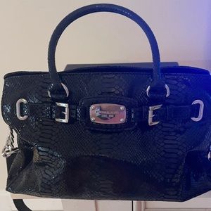 Black Michael Kors snake skin-like purse
